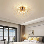 Dandelion 8-light crystal starburst ceiling light by TheChandelierCo, 70cm sputnik flush mount with sparkling crystal accents