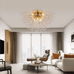 Dandelion 8-light crystal starburst ceiling light by TheChandelierCo, 70cm Sputnik flush mount with sparkling crystal accents.