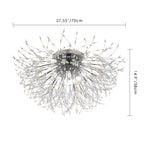 Dandelion 8-light crystal starburst Sputnik flush mount ceiling light by TheChandelierCo, featuring a 70cm diameter with sparkling crystal accents.