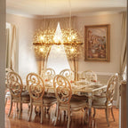 Light Dandelion Starburst Sunburst ceiling pendant light by TheChandelierCo, ideal for kitchen island or modern ceiling decor.