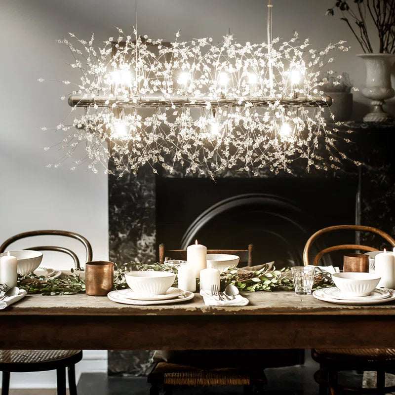 Light Dandelion Starburst Sunburst ceiling pendant light by TheChandelierCo, perfect for kitchen island or modern lighting.