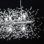 Light Dandelion Starburst Sunburst Ceiling Pendant by TheChandelierCo, ideal for kitchen island lighting, featuring a linear design.