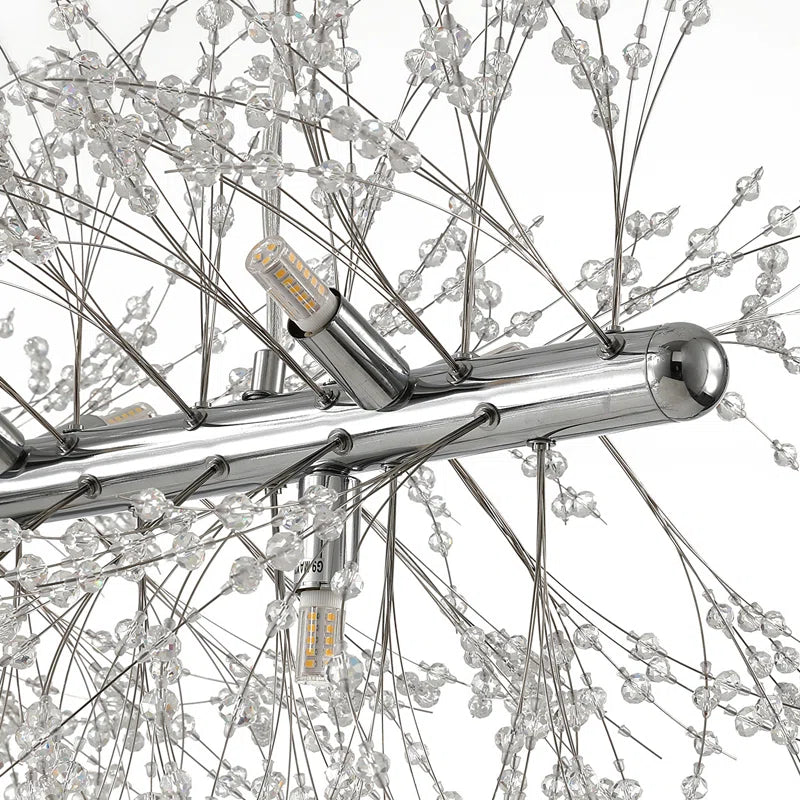 Light Dandelion Starburst Sunburst ceiling pendant light by TheChandelierCo, ideal for kitchen island or linear ceiling lighting.