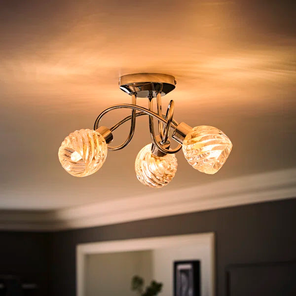 Glass Semi Flush Mount
