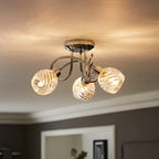 Glass Semi Flush Mount