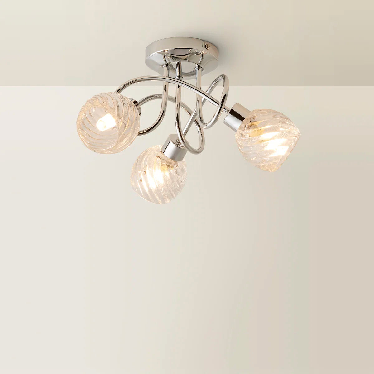 Glass Semi Flush Mount