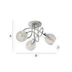 Glass Semi Flush Mount