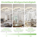 Elora 100cm LED reversible ceiling fan with dimmable lights, remote control, and modern design from TheChandelierCo.