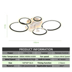 Elora 100cm LED reversible ceiling fan with lights, remote, and dimmable feature, in a modern design with metal blades.