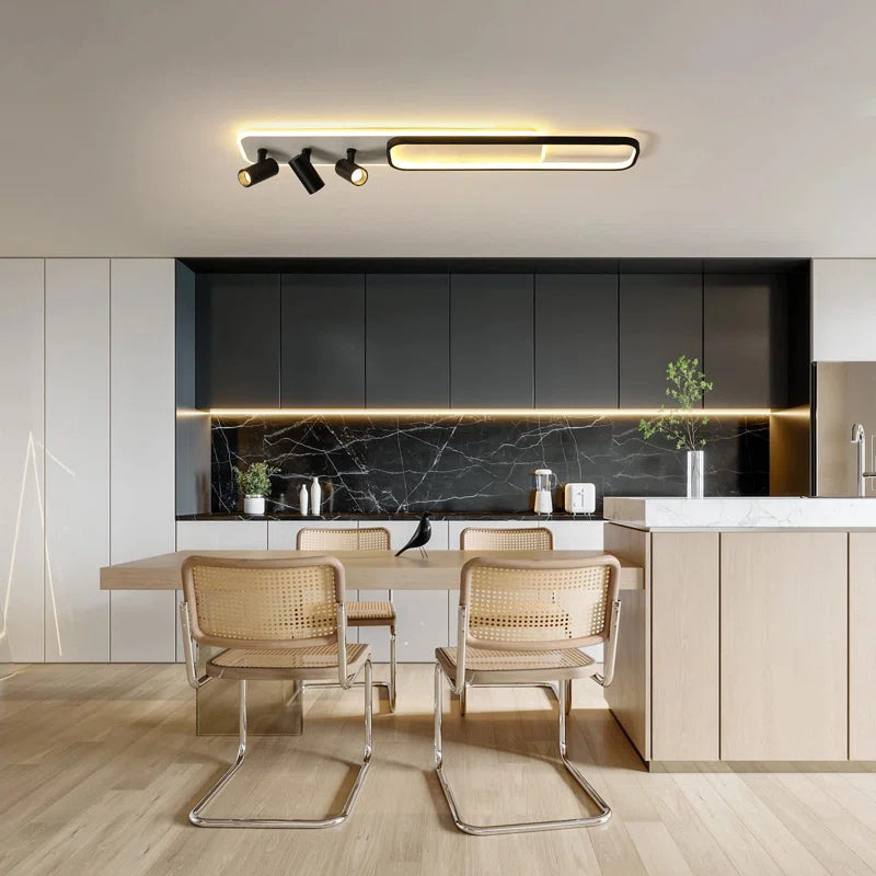 Elysian 5 110cm LED flush mount light fixture by TheChandelierCo, with a sleek modern design and white finish.