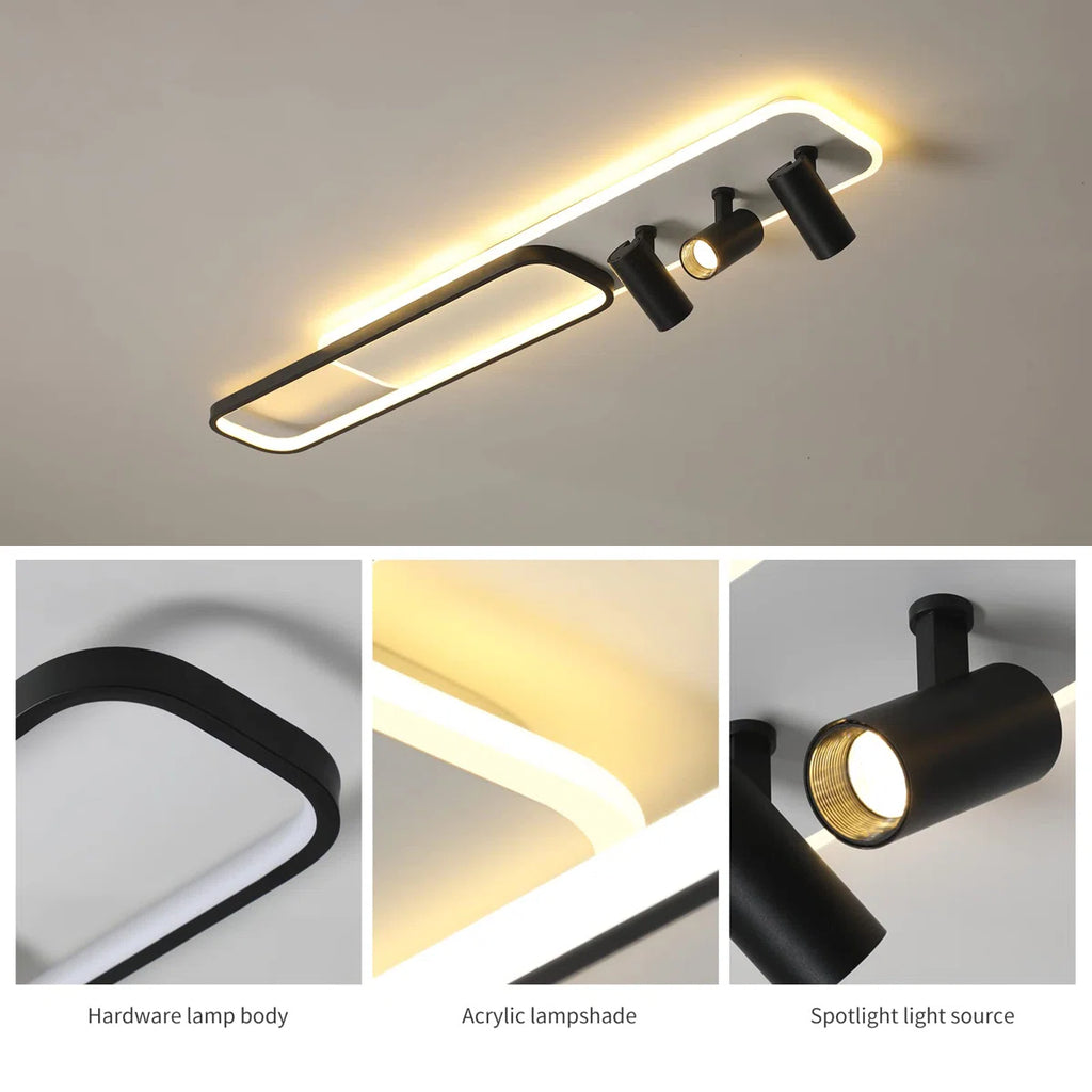 Elysian 5 light 110cm LED flush mount ceiling light by TheChandelierCo with sleek modern design and bright illumination