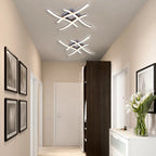 4-Light LED Sputnik Ceiling Light Curved Design Geometric Flush Mount Ceiling Lamp