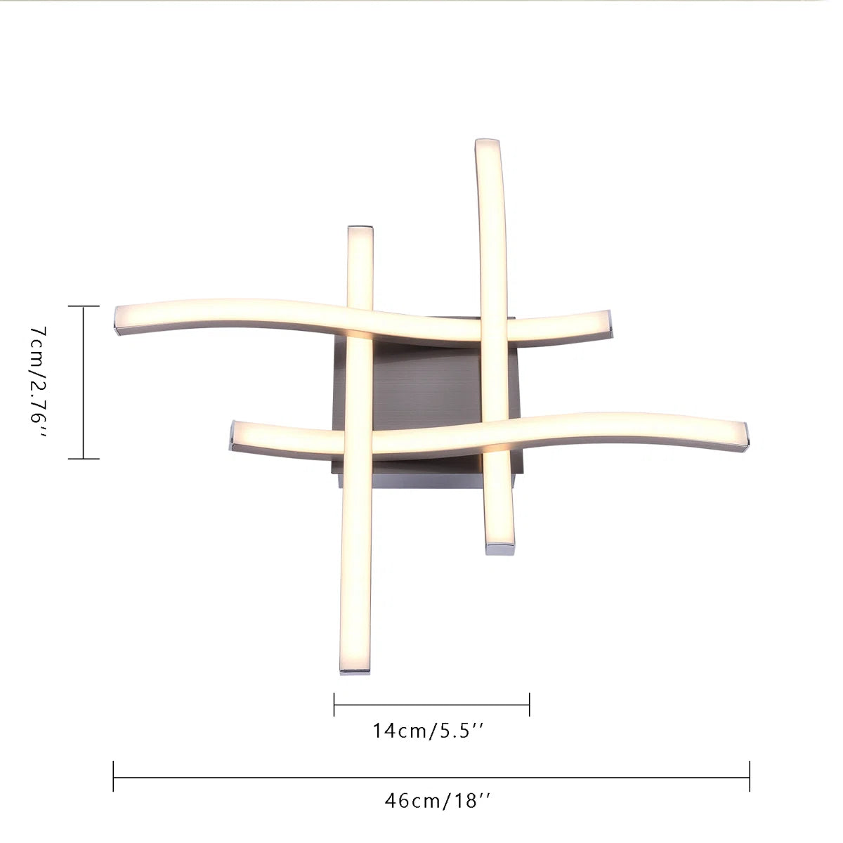 4-Light LED Sputnik Ceiling Light Curved Design Geometric Flush Mount Ceiling Lamp