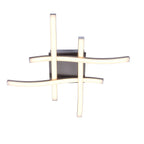 4-Light LED Sputnik Ceiling Light Curved Design Geometric Flush Mount Ceiling Lamp