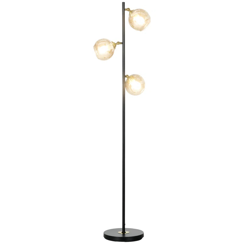 Eynesil 162cm tree-shaped floor lamp by TheChandelierCo with a modern design and multiple glowing light bulbs on a sleek stand.
