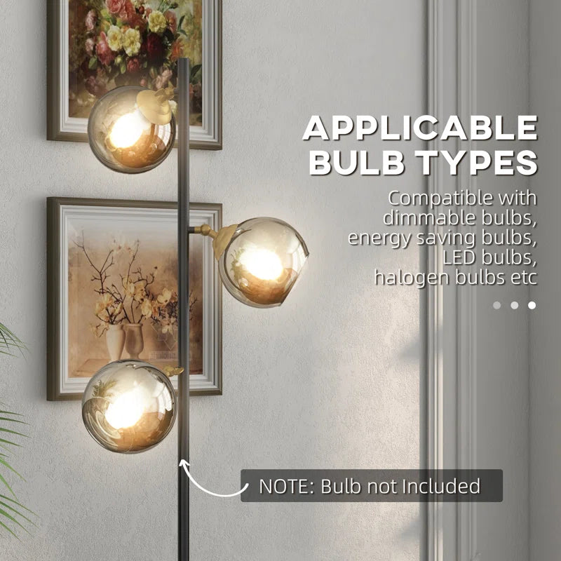 Eynesil 162cm tree-shaped floor lamp by TheChandelierCo with multiple light branches and modern design in a living room setting.