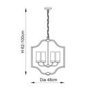 Glenmoor 4 light candle style chandelier by TheChandelierCo with elegant candle-style lights and a classic design.