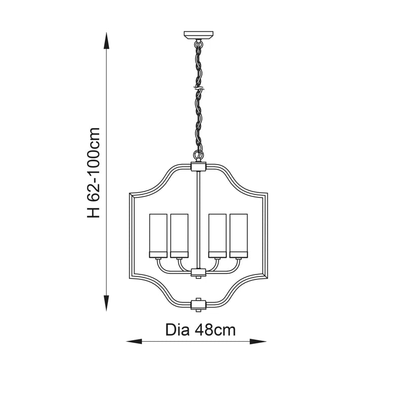 Glenmoor 4 light candle style chandelier by TheChandelierCo with elegant candle-style lights and a classic design.