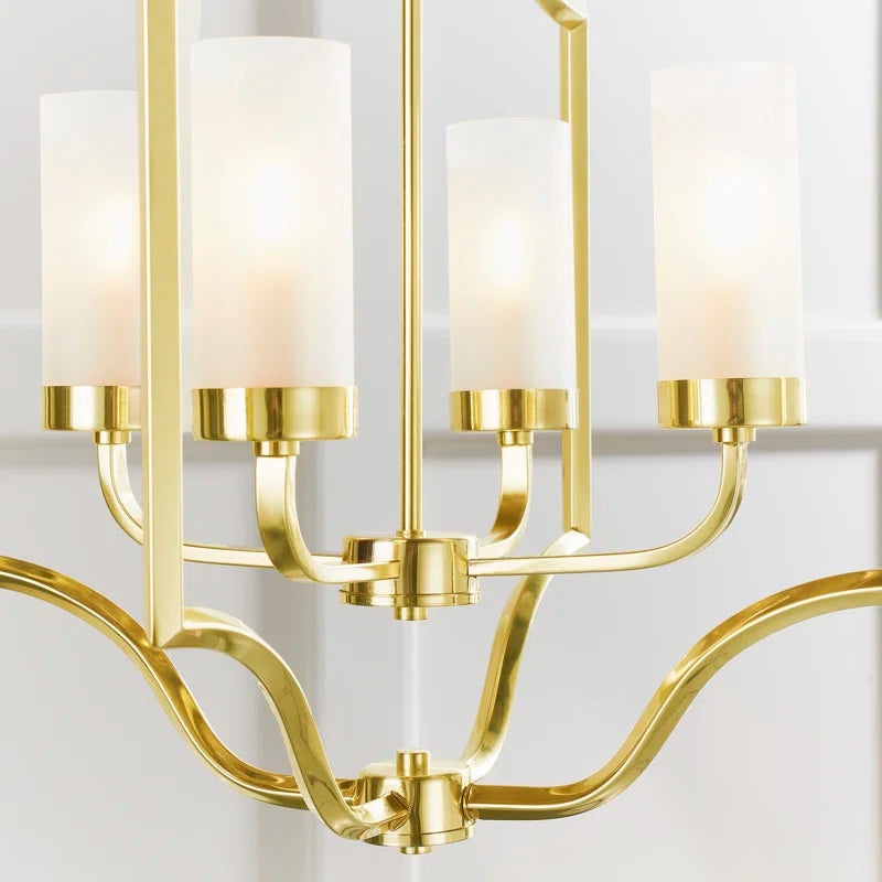 Glenmoor 4-light candle-style chandelier by TheChandelierCo featuring classic candle-shaped lights and elegant metal frame.
