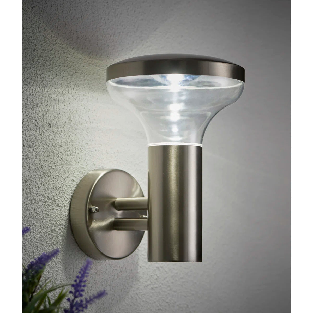 Stainless Steel 4 - Bulb 22.8cm H Integrated LED Outdoor Armed Sconce