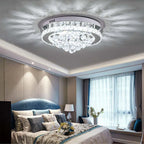 Hurt 40cm LED crystal flush mount light by TheChandelierCo with integrated lighting and elegant crystal design for ceiling installation.