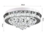Hurt 40cm LED crystal integrated flush mount light by TheChandelierCo, featuring a modern design with sparkling crystal accents.