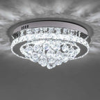 Hurt 40cm LED crystal integrated flush mount light by TheChandelierCo with a sleek design and crystal accents.