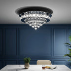 Hurt 40cm LED crystal flush mount light by TheChandelierCo, featuring integrated LED and elegant crystal accents for modern lighting.