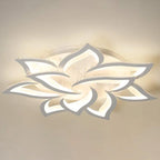 Izzabella 10-light acrylic LED flush mount chandelier, 85cm diameter, modern design with clear acrylic accents and integrated LED lighting.
