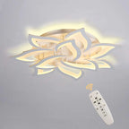 Izzabella 10-light acrylic LED flush mount chandelier with an 85cm diameter, modern design, and clear acrylic accents.