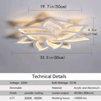 Izzabella 10-light acrylic LED flush mount chandelier, 85cm diameter, modern design with clear acrylic and sleek metal finish.
