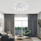 Izzabella 10-light acrylic LED flush mount ceiling light by TheChandelierCo, 85cm diameter with modern design and bright illumination.