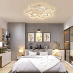 Izzabella 10-light acrylic LED flush mount chandelier from TheChandelierCo, featuring a sleek round design and bright illumination.