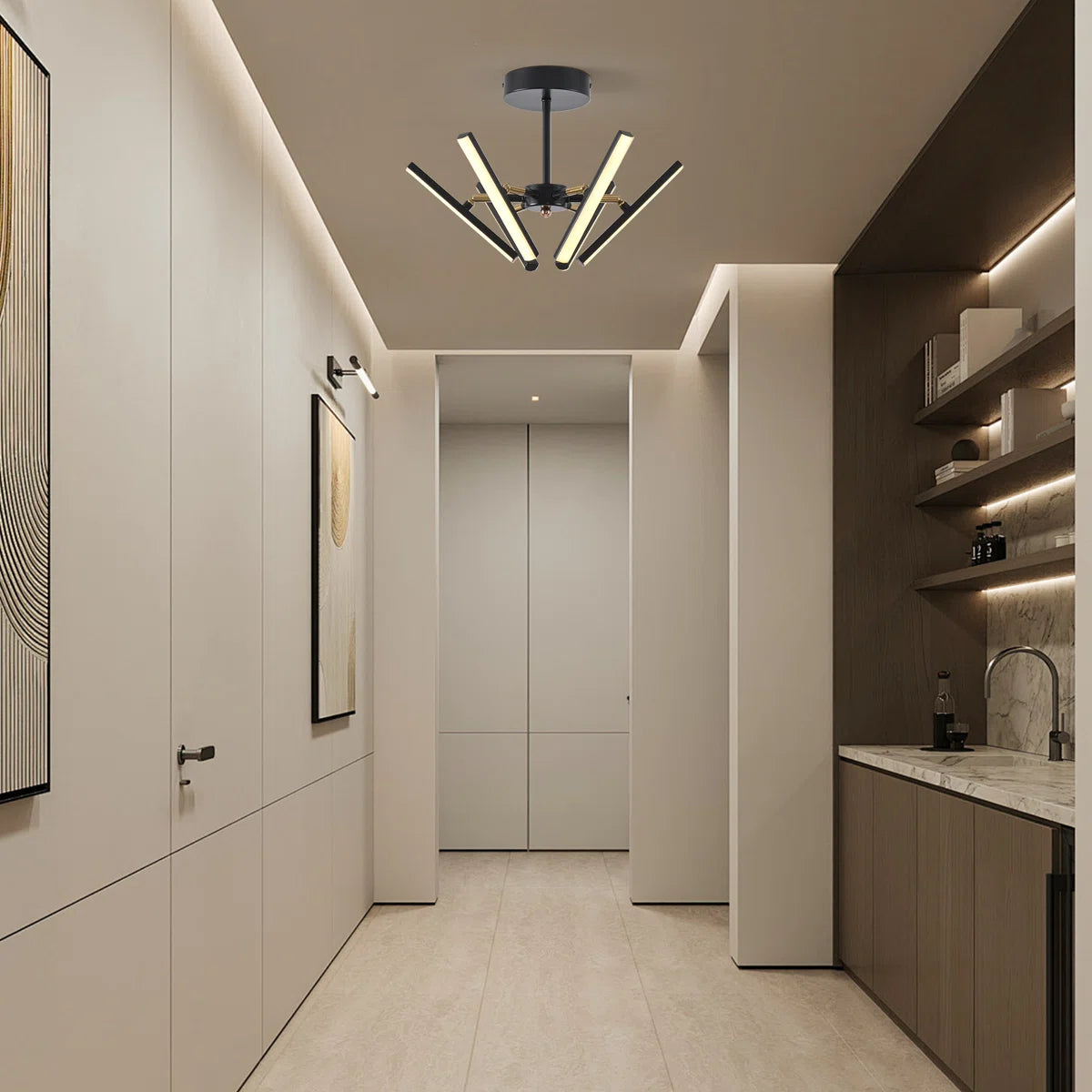 6 - Light Sputnik LED Chandelier