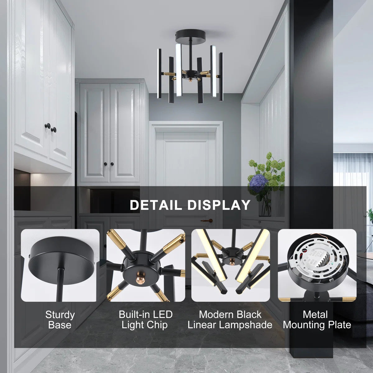 6 - Light Sputnik LED Chandelier
