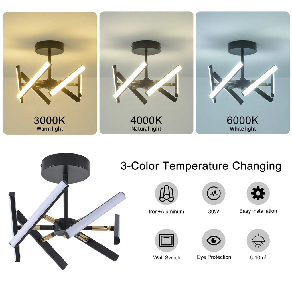 6 - Light Sputnik LED Chandelier