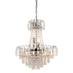 Elegant Jayla 6-light chandelier by TheChandelierCo featuring a modern design with six illuminated glass shades.
