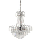 Elegant Jayla 6 light chandelier by TheChandelierCo featuring a modern design with six illuminated light fixtures and sleek finishes.