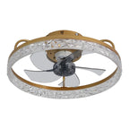 Kappa 48cm crystal ceiling fan with LED lights and decorative crystal accents, designed for modern home lighting and cooling.
