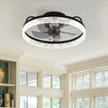 Kappa 48cm crystal ceiling fan with integrated LED lights, featuring a sleek design and modern crystal accents.
