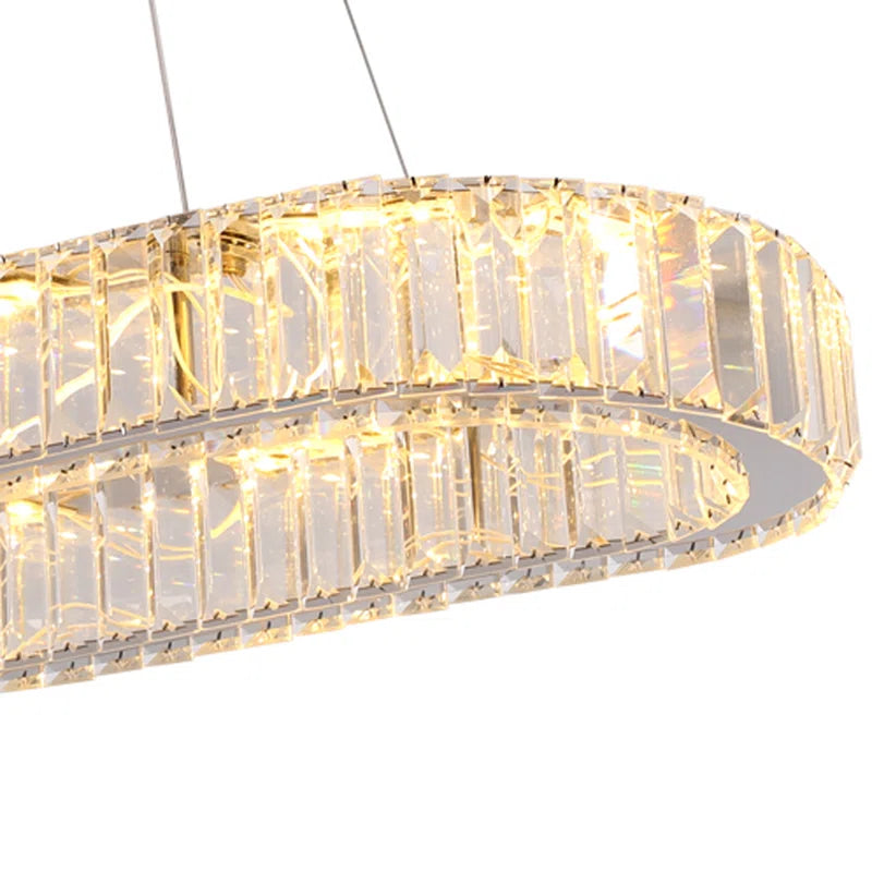 Light crystal LED chandelier from Kirt 1 by TheChandelierCo featuring sparkling crystal accents and modern lighting design.