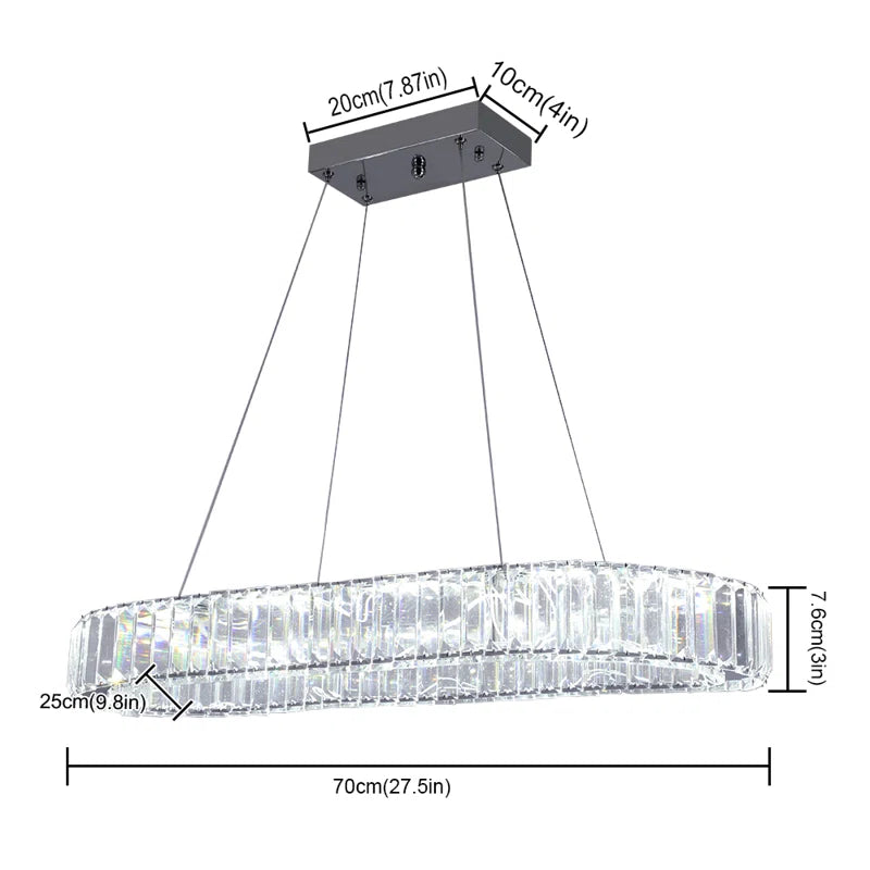 Light Crystal LED Chandelier by TheChandelierCo featuring sparkling crystal details and modern design for elegant interior lighting.