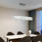 Light Crystal LED Chandelier from Kirt 1 collection by TheChandelierCo, featuring shimmering crystal details and modern design.
