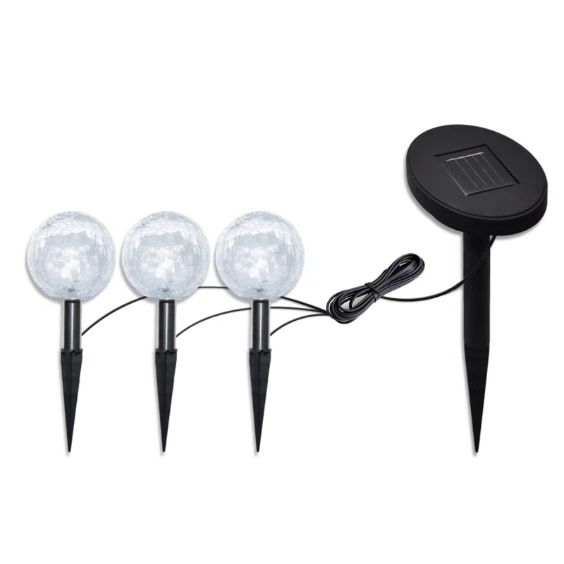Set of three LED pathway lights by TheChandelierCo, outdoor landscape lighting fixtures for garden or walkway illumination
