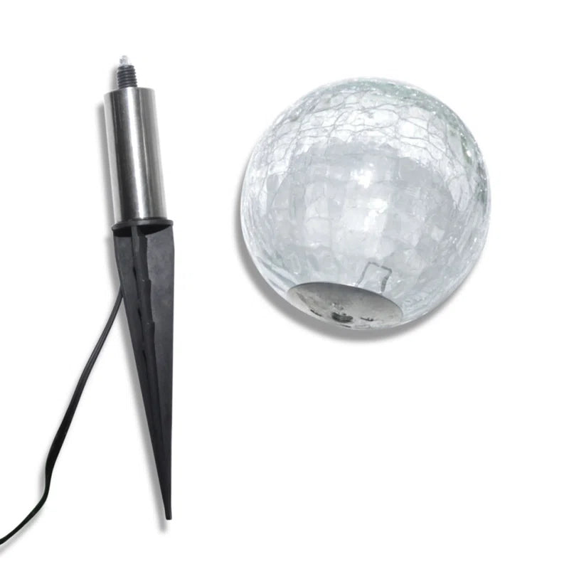Set of three LED pathway lights by TheChandelierCo, showcasing sleek modern design for outdoor garden or walkway illumination