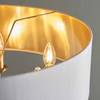 Landover 6-light drum chandelier by TheChandelierCo featuring a modern drum shade and sleek metal finish.
