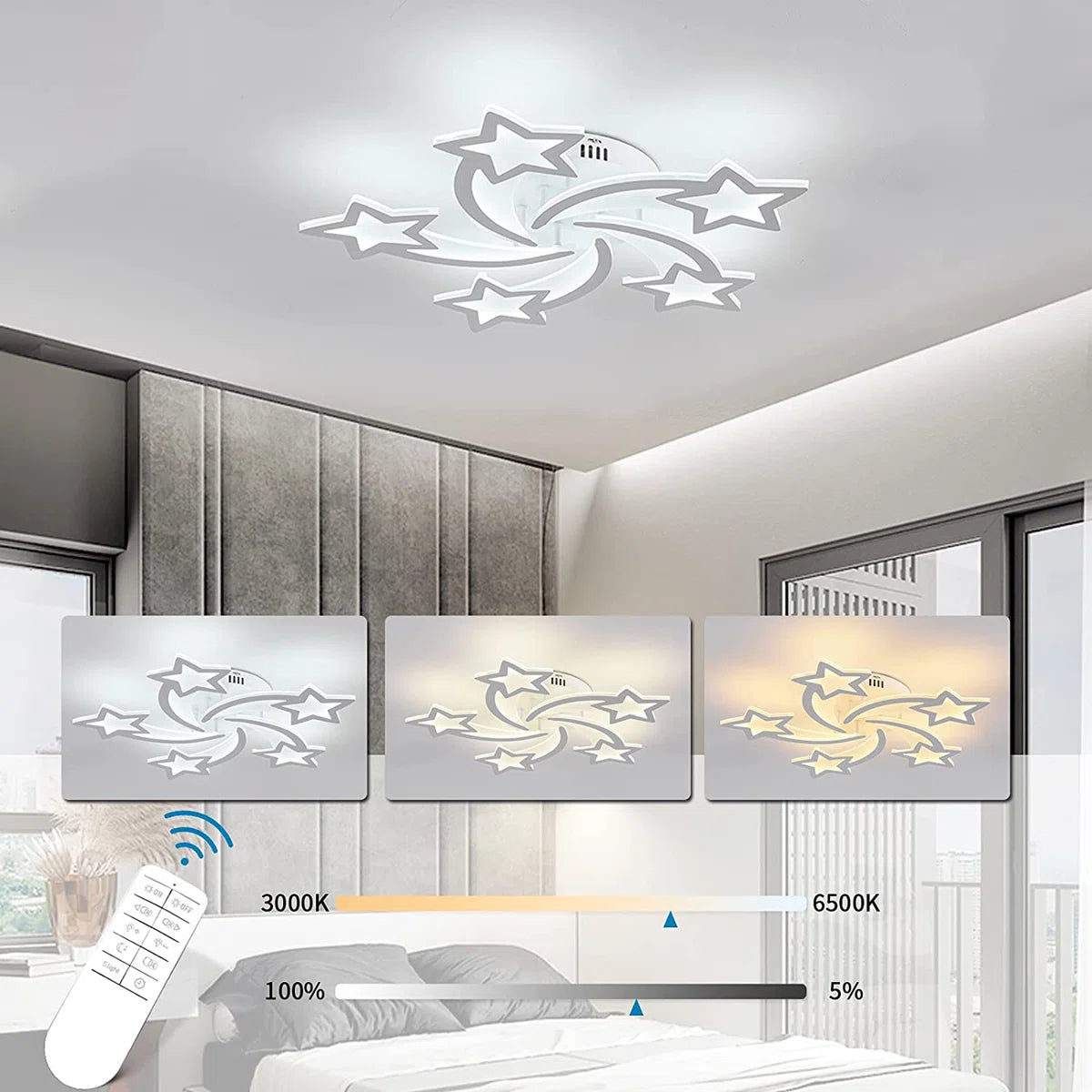 5-Light 65cm LED Flush Mount