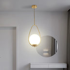 Modern Malchow LED pendant light by TheChandelierCo featuring a sleek, minimalist design with a glowing light fixture.