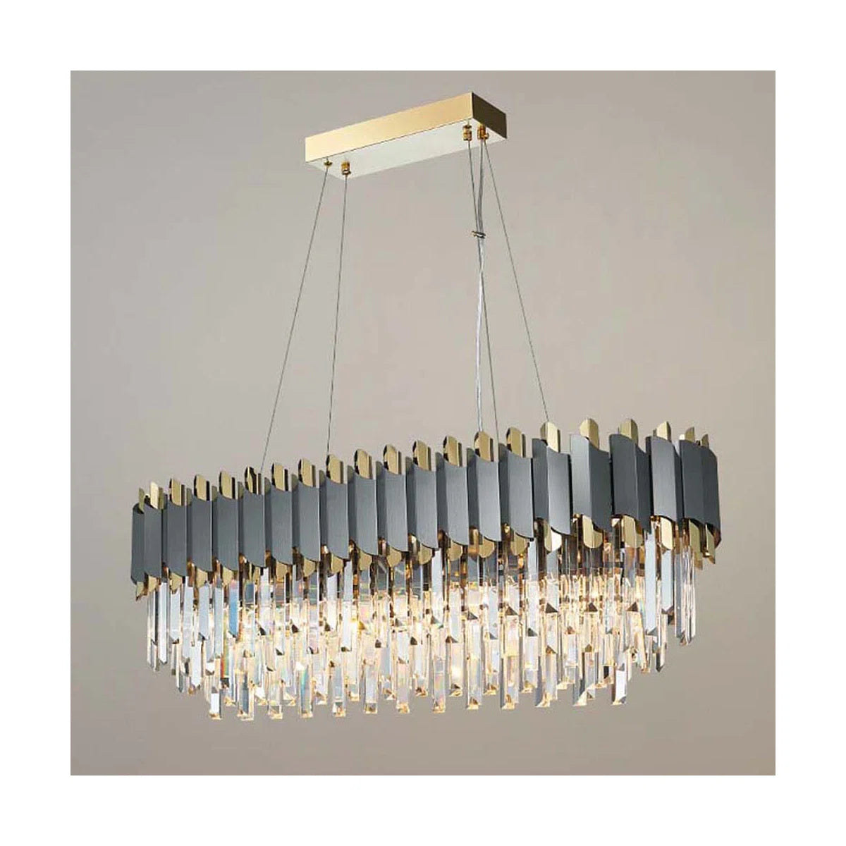 10-Light Crystal Chandelier
