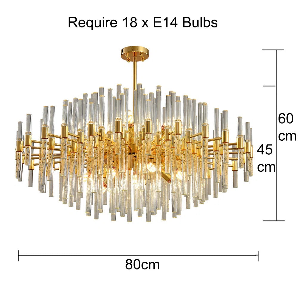 Elegant Mchugh 18 light chandelier by TheChandelierCo featuring multiple glass shades and intricate metal detailing.